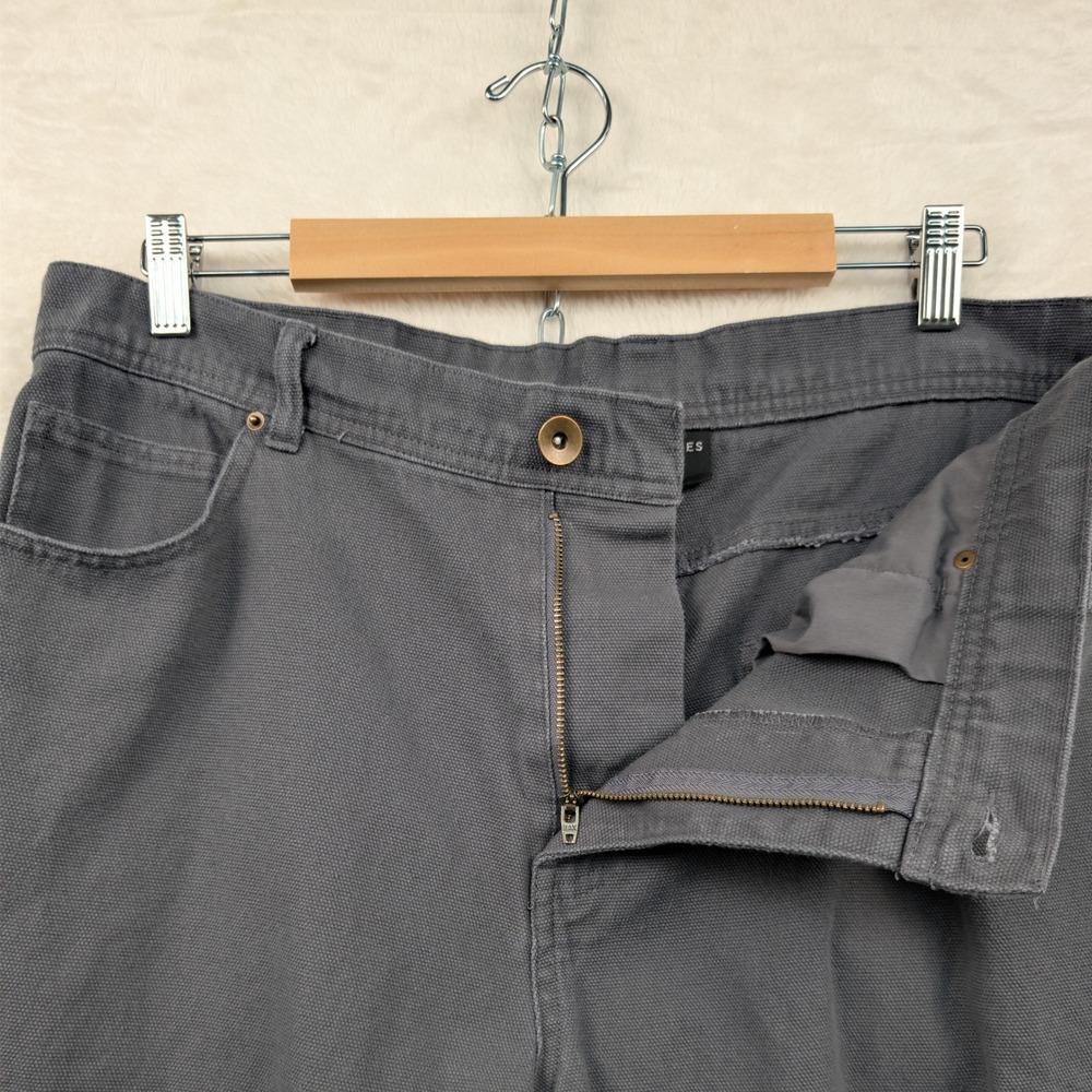 No Boundaries Carpenter Jeans Men's 37x31 Gray Wide Leg Double Knee Utility